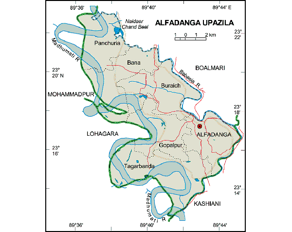 Alfadanga Upazila Map Faridpur